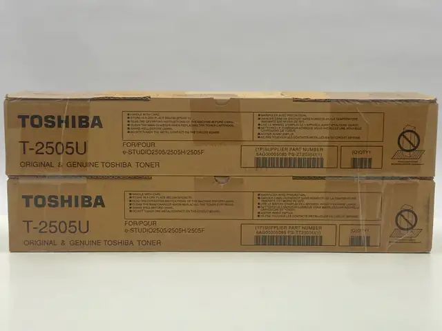 2 Pack Toshiba T-2505U Black Toners for e-STUDIO 2505H 2505F