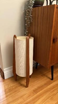 Mid century. Meuble TECK TEAK. Lampe / Crédence, buffet, bar, va - Photo 2
