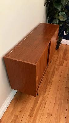Mid century. Meuble TECK TEAK. Lampe / Crédence, buffet, bar, va - Photo 5