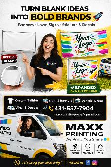 Winnipeg’s Custom Printing for Decals, Signs, Banners, T Shirts
