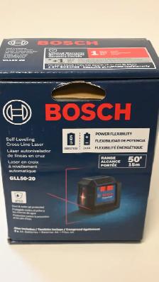 Bosch Laser Model GLL-50-20 Self Leveling Cross Line Laser NEW - Photo 8