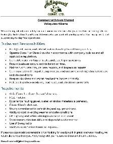 Commercial Driver Wanted, Valleyview/Fox Creek