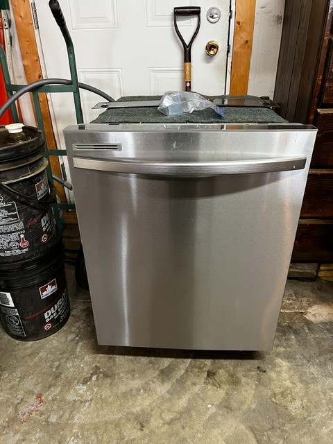 Stainless steel Whirlpool Fridge, and  Samsung dishwasher