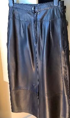Jupe en cuir véritable et vintage - Photo 3