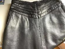 Jupe en cuir véritable et vintage - Photo 4