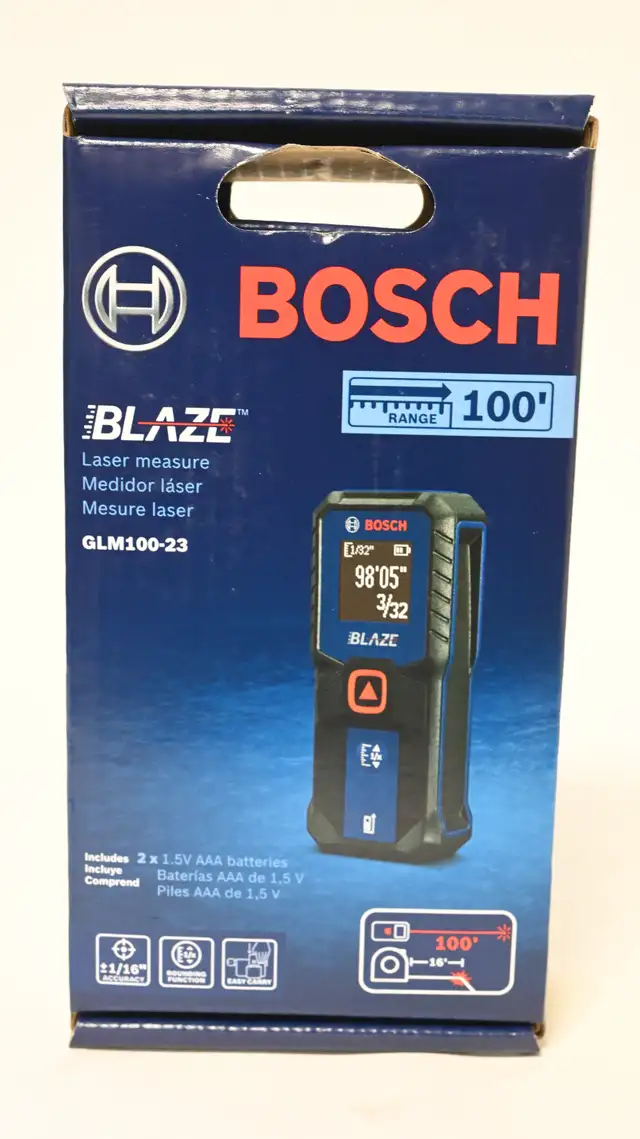 Bosch Laser Measure 100ft Model GLM100-23 Brand New in box