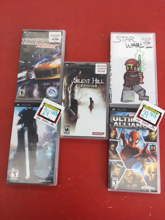 Jeux PSP prix variées