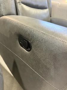 Grey leather glider manual recliner - Photo 3