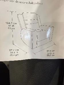 Grey leather glider manual recliner - Photo 4