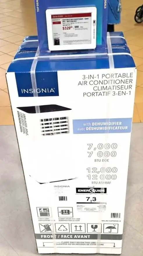3 in 1 portable 7000 BTU Air  Conditioner
