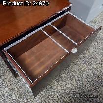 Mahogany 2 Drawer Lateral File Cabinet, Locking - Photo 3