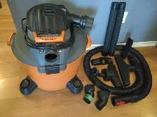 Rigid 12 gallon/45L wet/dry Shop Vac/Blower, plus Accessories