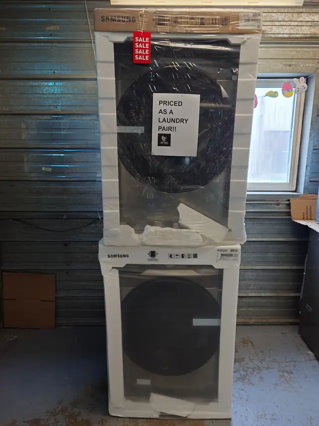 Samsung '27' Platinum Front Load Washer / Dryer Set on Sale‼️