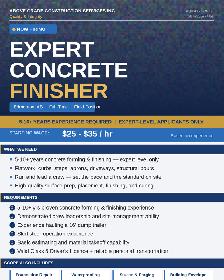 AGCS - HIRING - EXPERT CONCRETE FINISHER