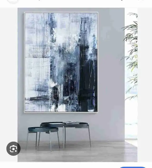 free painting abstract blue