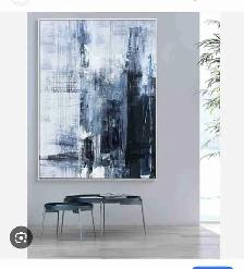free painting abstract blue