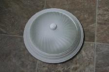 CEILING LIGHTING 13 inch circular $10/frosted light shades $5ea - Photo 2