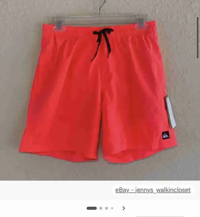 coral quick silver shorts