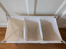 Laundry Hamper on wheels with 3 sections - Photo 2