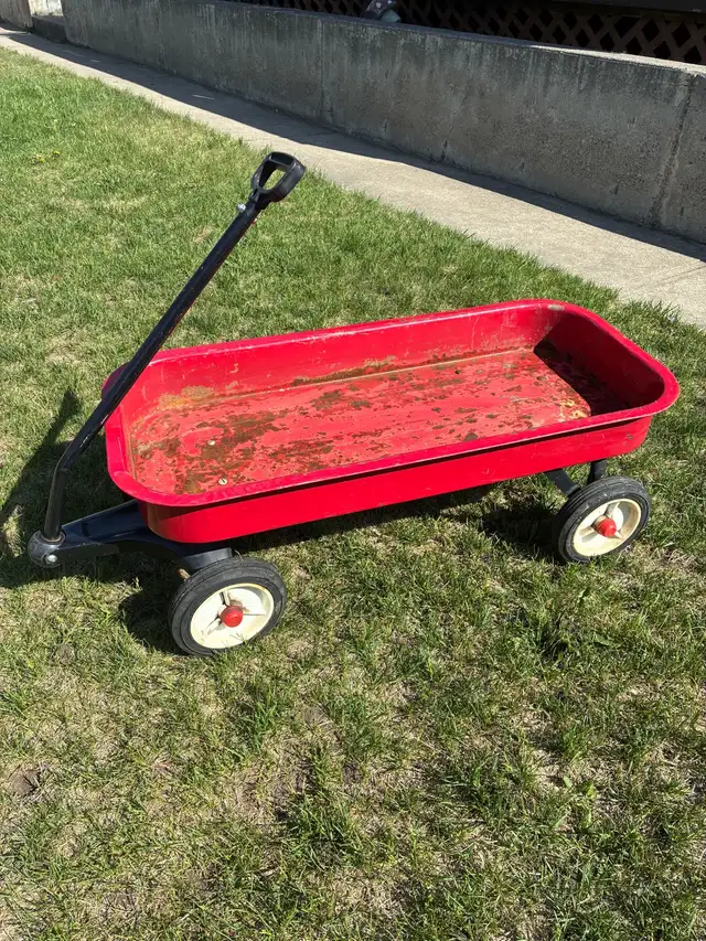 Vintage 1960’s Red Pull Wagon - Metal