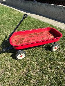 Vintage 1960’s Red Pull Wagon - Metal