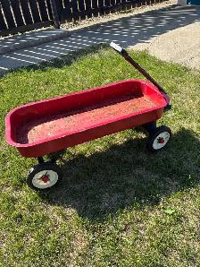 Vintage 1960’s Red Pull Wagon - Metal - Photo 3