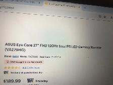 ASUS Eye Care 27' FHD 120Hz 1ms IPS LED Gaming Monitor for sale - Photo 2