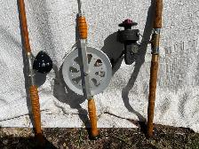 3 antique fishing rods and reels - Photo 4