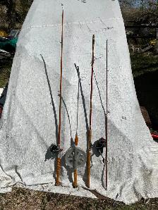 3 antique fishing rods and reels - Photo 5