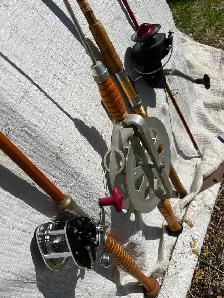3 antique fishing rods and reels - Photo 8