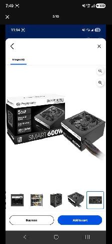 Thermaltake Smart Series 600W Power Supply 80PLUS - Photo 2