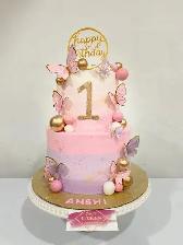 Butterfly cake, slab cakes, mini tarts fruit