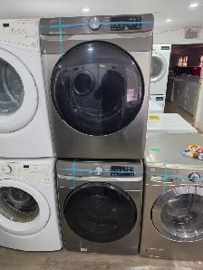 2023 Samsung 27' Stainless Steel Stackable Washer Dryer Set