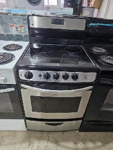 GE 24' Stainless Steel Freestanding Electric Ceramic Top Stove