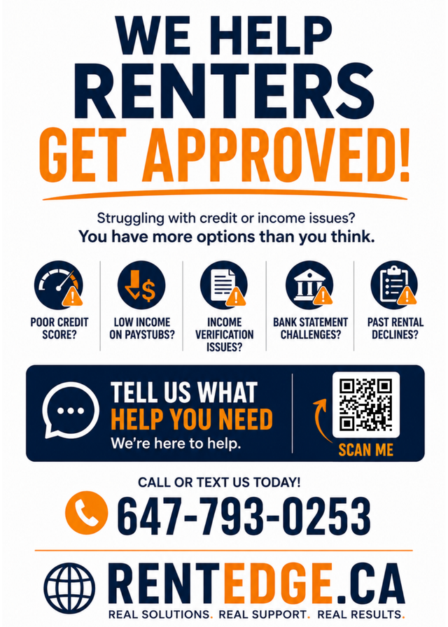 RENTERS GET APPROVED! Poor Equifax Score? Low Income? We HELP