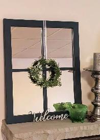 Mirror in a wooden frame – painted in navy colour