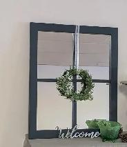 Mirror in a wooden frame – painted in navy colour - Photo 2