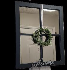 Mirror in a wooden frame – painted in navy colour - Photo 3