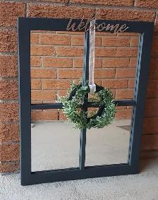 Mirror in a wooden frame – painted in navy colour - Photo 4