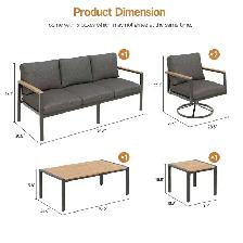 Brand New 5Pcs Patio Furniture Set Swivel Roker Chairs $999 - Photo 2