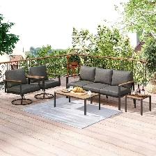 Brand New 5Pcs Patio Furniture Set Swivel Roker Chairs $999 - Photo 4