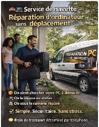 Service de navette – Réparation de PC –  sans déplacement