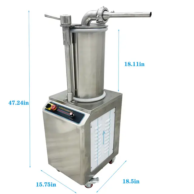 110V Hydraulic Auto Sausage Stuffer Meat Filler Machine 153127