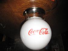 OLD COCA COLA CEILING LIGHT FIXTURE