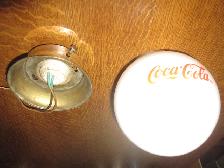 OLD COCA COLA CEILING LIGHT FIXTURE - Photo 4