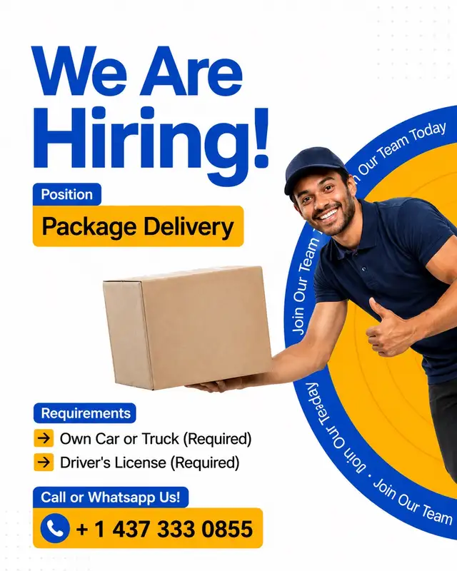 DELIVERY DRIVERS WANTED IN ETOBICOKE