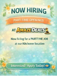 Part time job available in kitchener