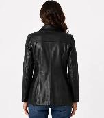 Women’s Tailored Black Leather Jacket – Medium - Photo 4