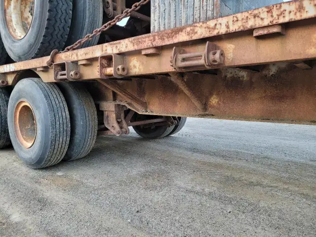 Old Tridem Step Deck Trailer