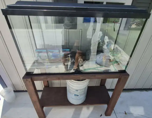 30G EXTRA-HIGH AQUARIUM SETUP – STAND, AQUACLEAR & EHEIM – $150